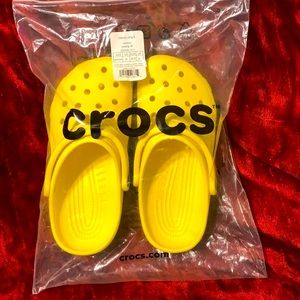 Brand New Crocs, Yellow Sz-5